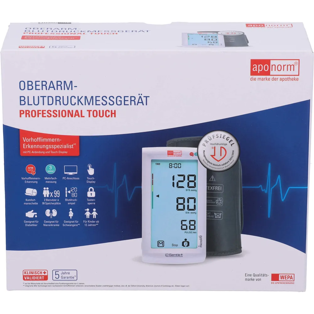 Aponorm Blutdruckmessgerät Prof.Touch Oberarm 1 St