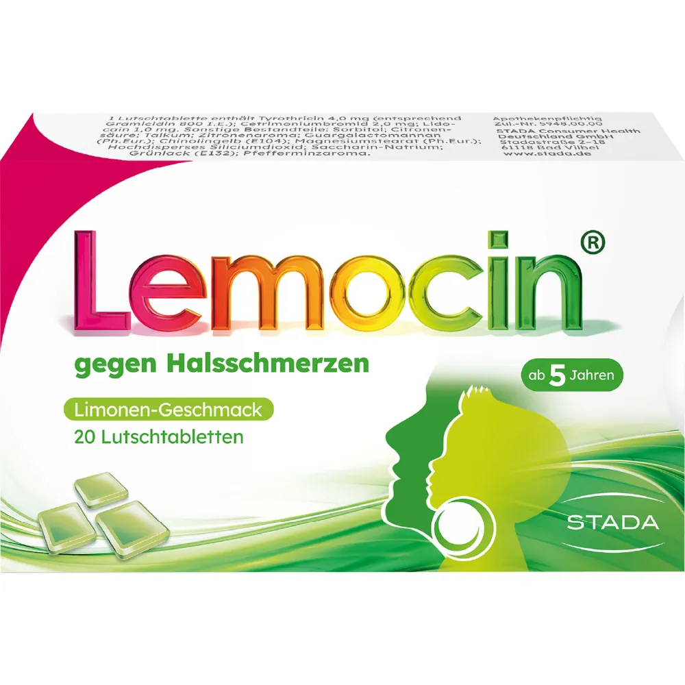 Lemocin gegen Halsschmerzen Lutschtabletten 20 St