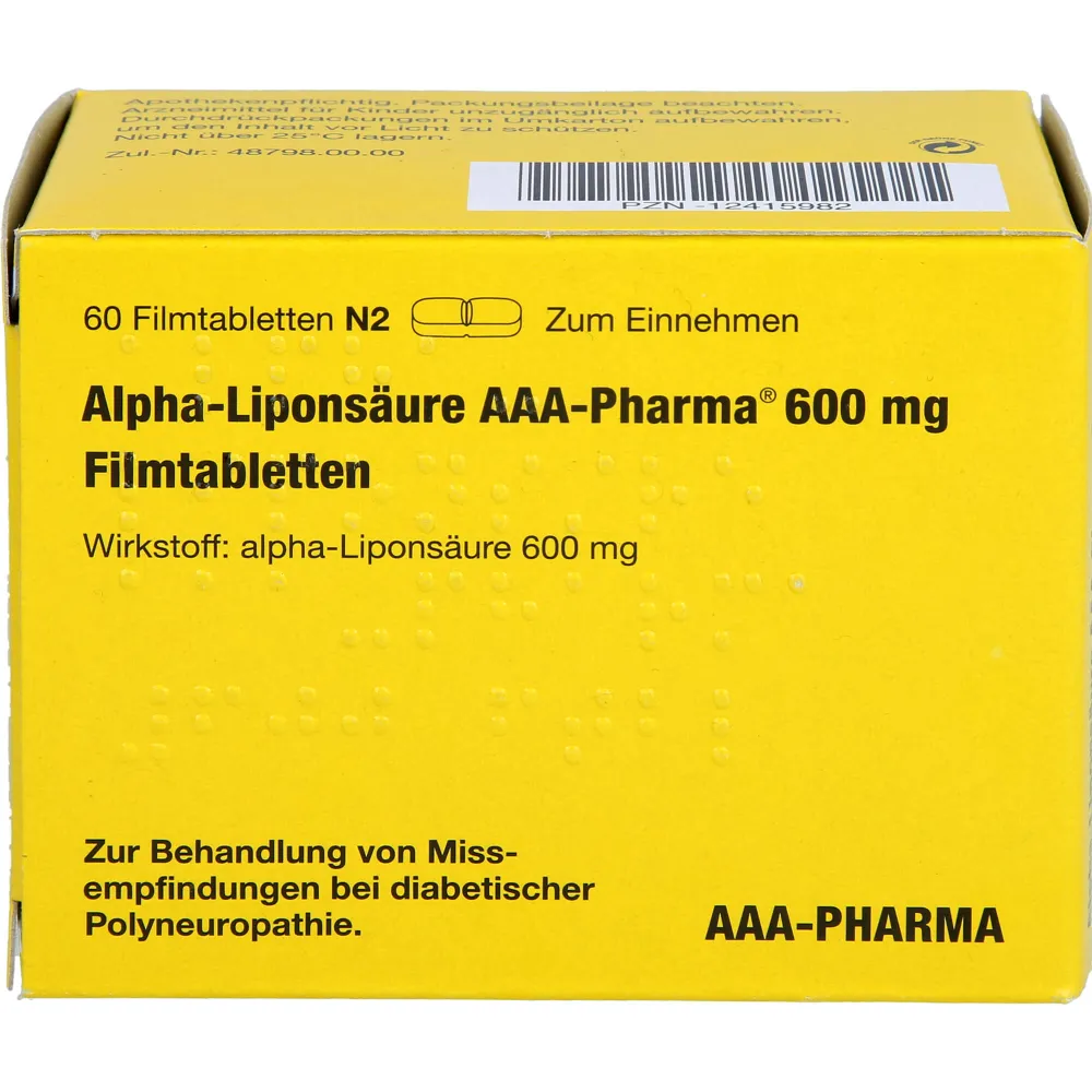 Alpha Liponsäure Aaa- Pharma 600 mg Filmtabletten 60 St