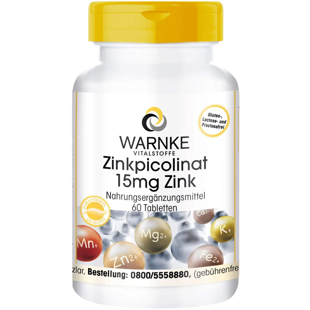 Zinkpicolinat 15 mg Zink Tabletten 60 St