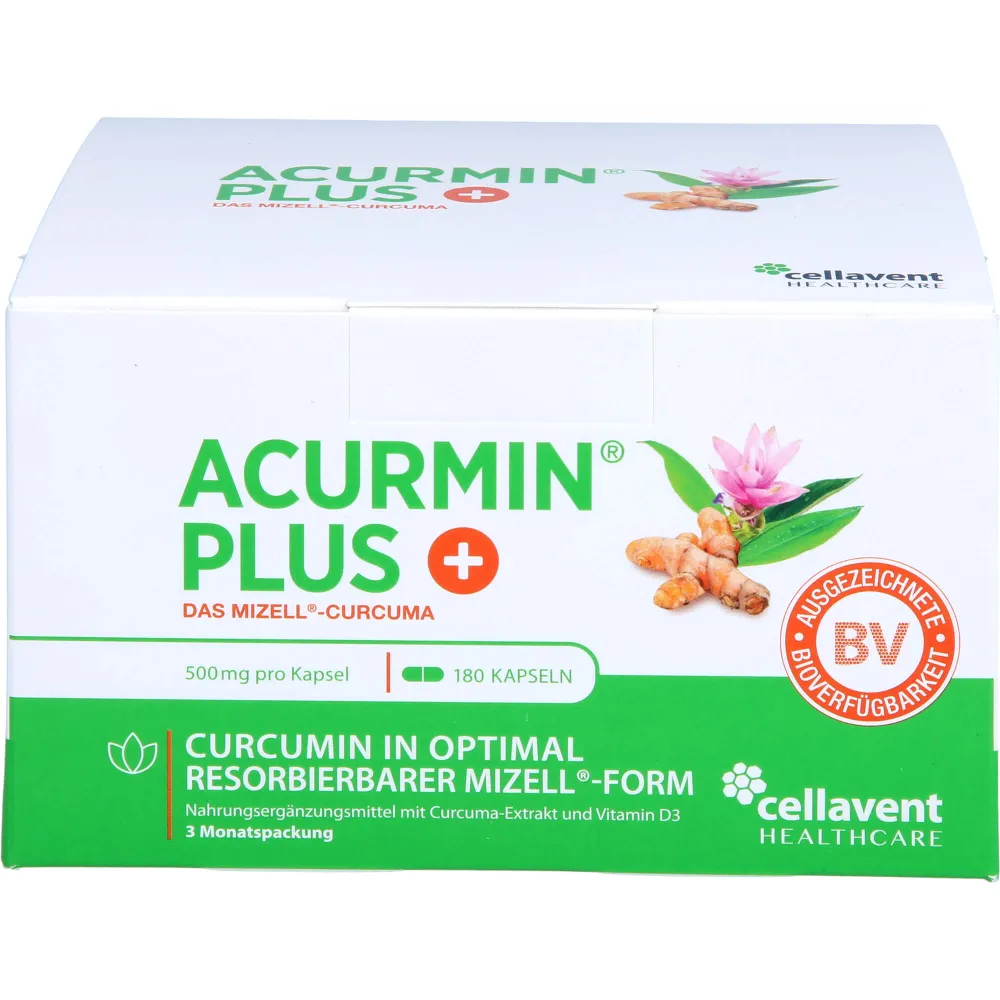 Acurmin Plus Das Mizell-Curcuma Weichkapseln 180 St