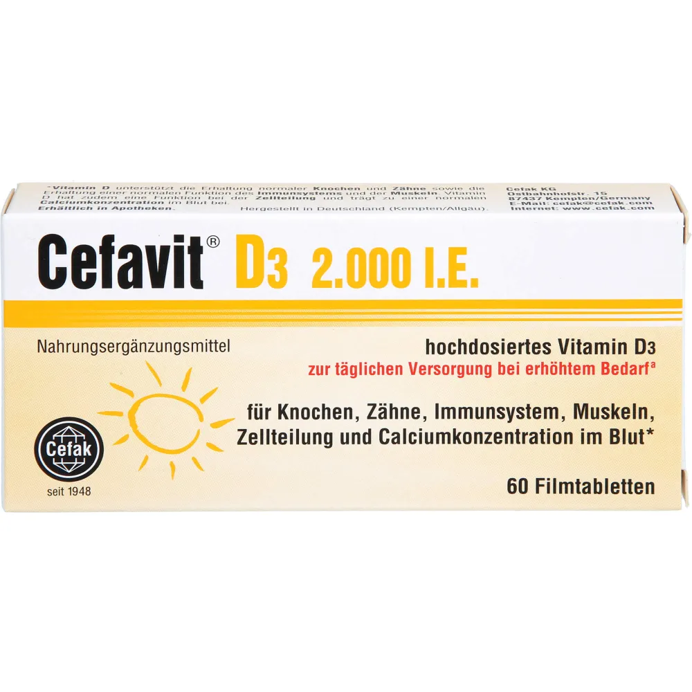 Cefavit D3 2.000 I.E. Filmtabletten 60 St