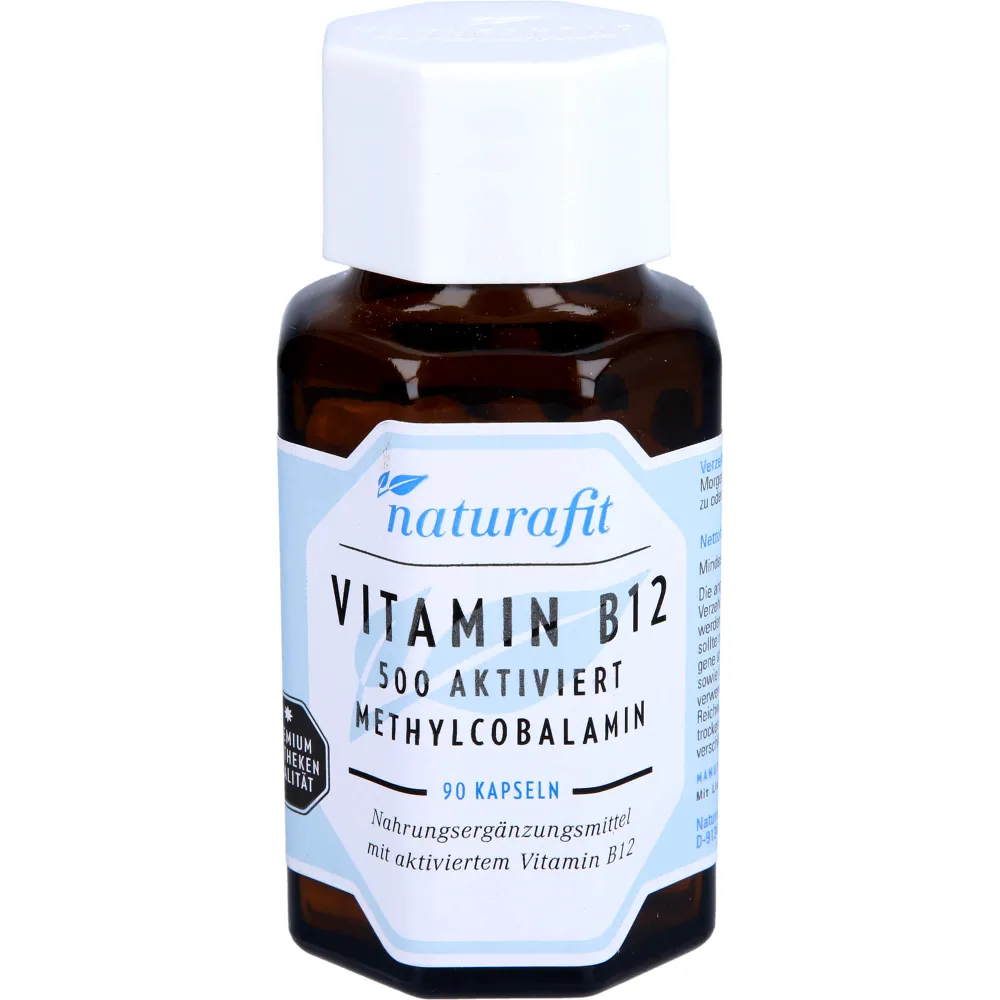 Naturafit Vitamin B12 500 µg aktiviert Kapseln 90 St