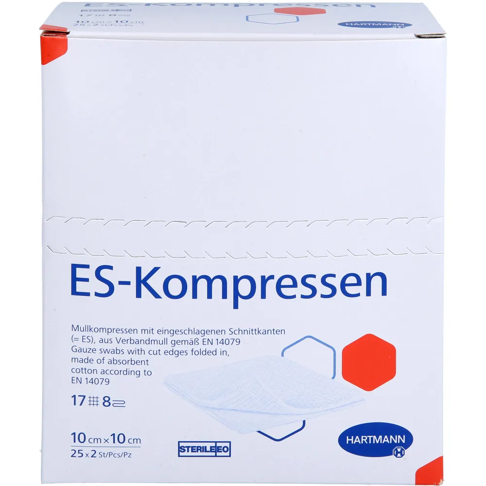Es-Kompressen steril 10x10 cm 8fach 50 St