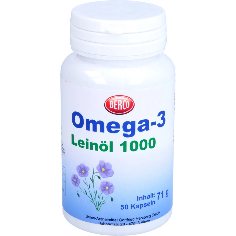 Omega-3 Leinöl 1000 Berco Kapseln 50 St