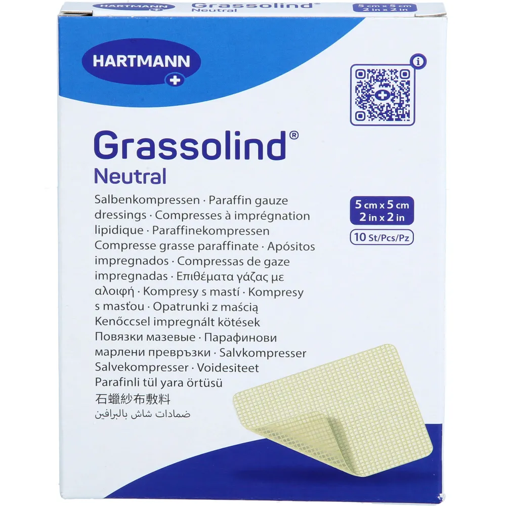 Grassolind Salbenkompressen 5x5 cm steril 10 St