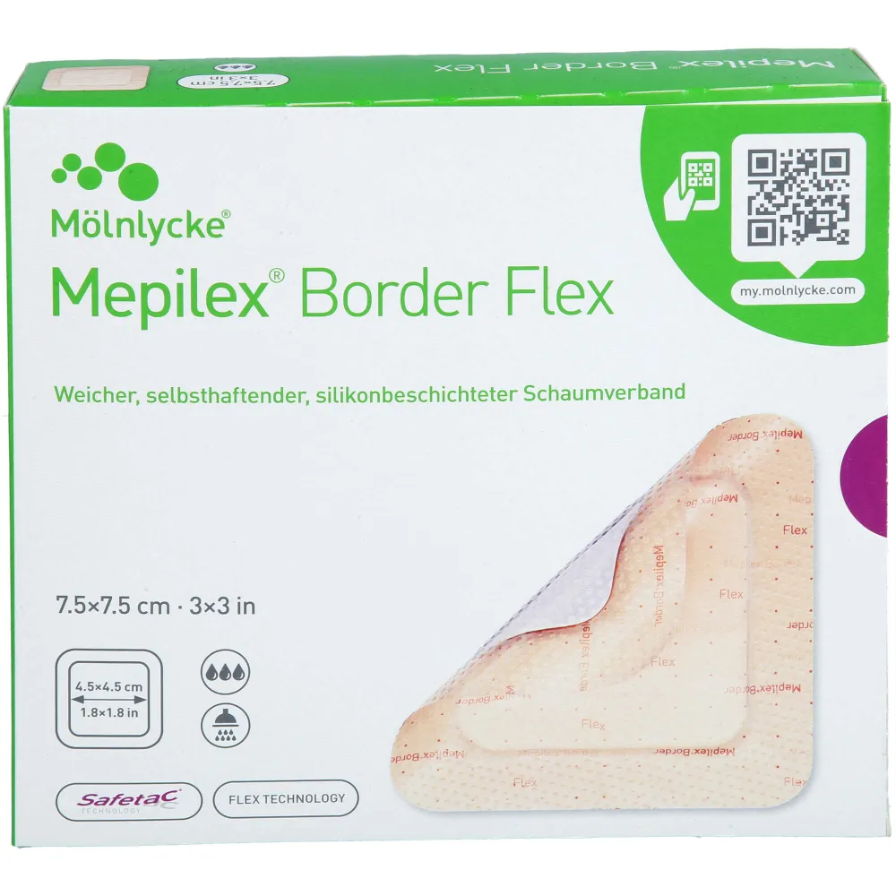 Mepilex Border Flex Schaumverb.haft.7,5x7,5 cm 10 St