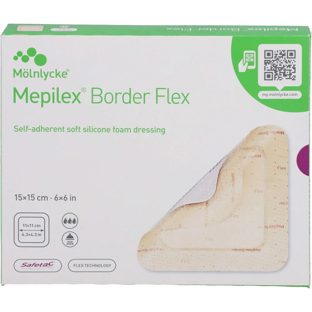 Mepilex Border Flex Schaumverb.haft.15x15 cm 10 St