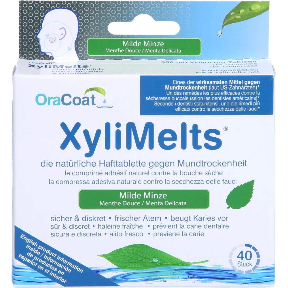 Xylimelts Hafttabletten milde Minze OraCoat 40 St