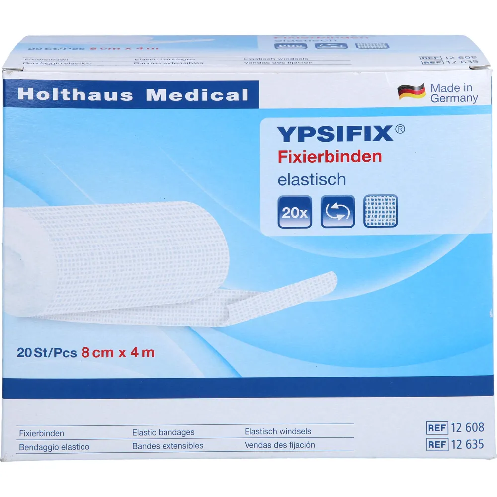 Ypsifix Fixierbinde elastisch 8 cmx4 m lose 20 St
