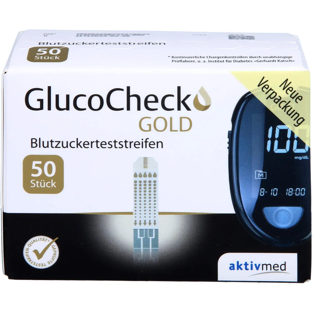 Glucocheck Gold Blutzuckerteststreifen 50 St