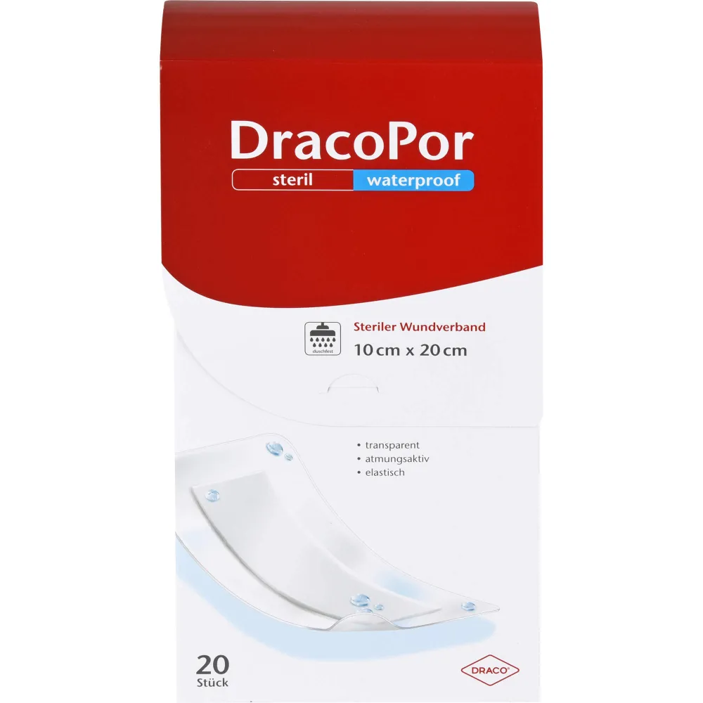 Dracopor waterproof Wundverband 10x20 cm steril 20 St