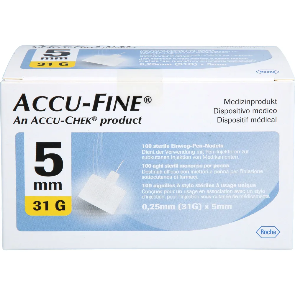 Accu Fine sterile Nadeln f.Insulinpens 5 mm 31 G 100 St