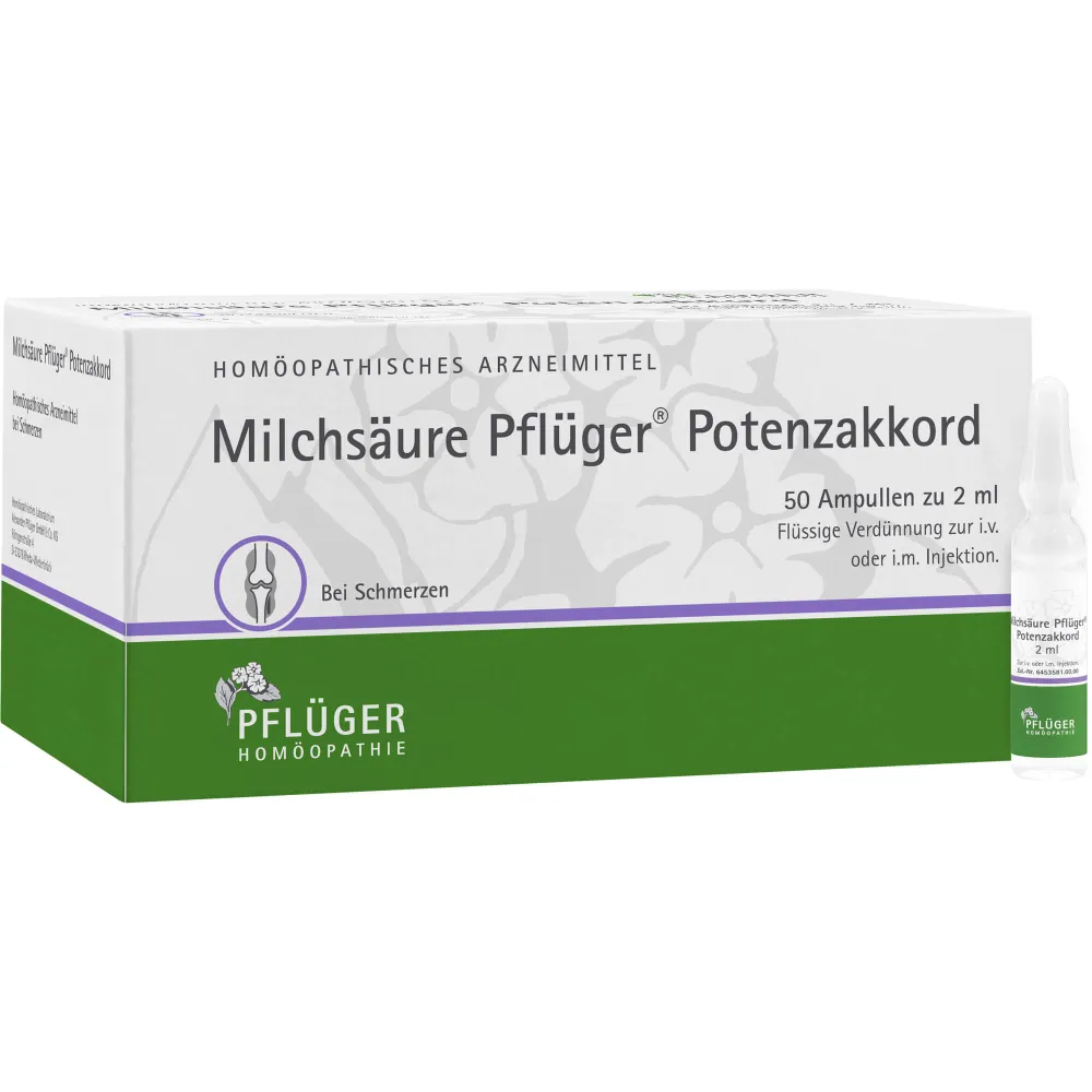 Milchsäure Pflüger Potenzakkord Inj.-Lsg.Amp. 50 St