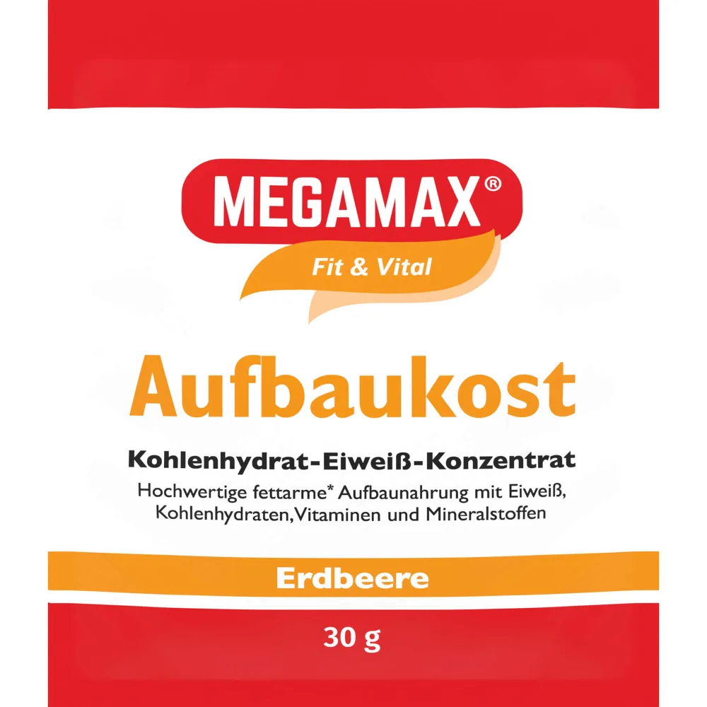 Megamax Aufbaukost Erdbeere Pulver 30 g