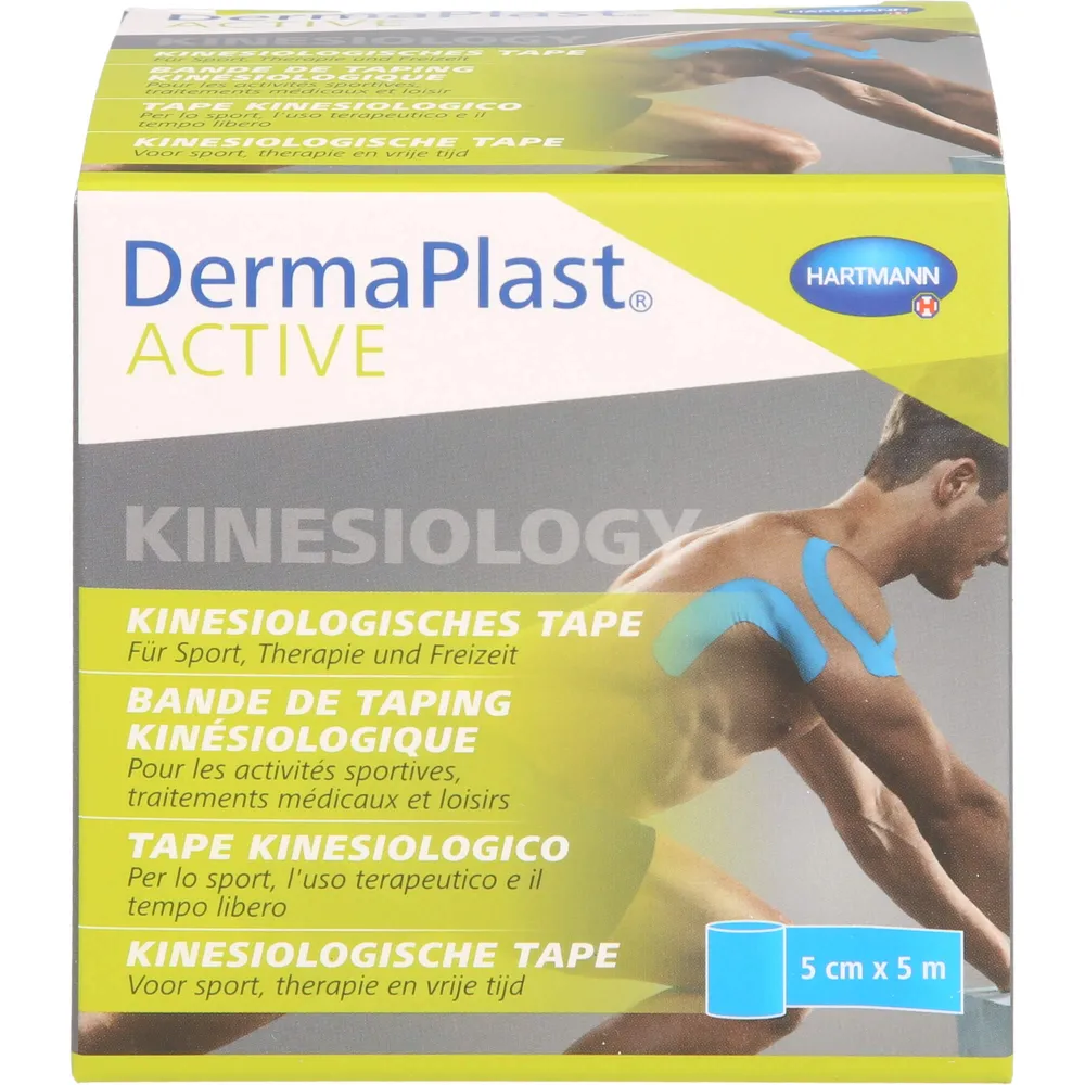 Dermaplast Active Kinesiology Tape 5 cmx5 m blau 1 St