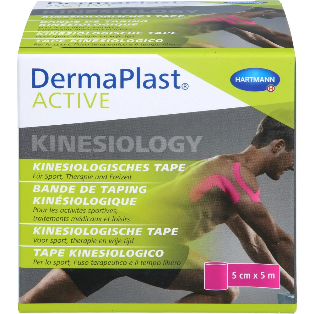 Dermaplast Active Kinesiology Tape 5 cmx5 m pink 1 St