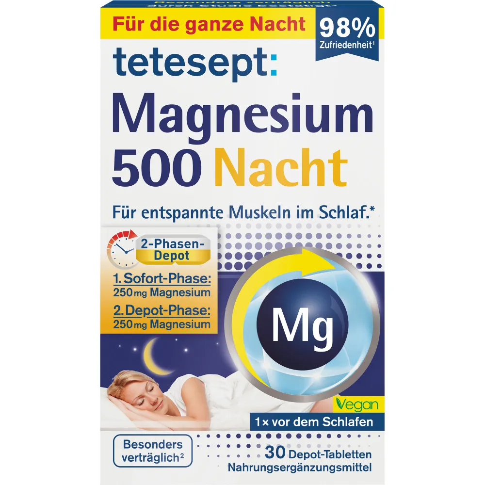 Tetesept Magnesium 500 Nacht Tabletten 30 St