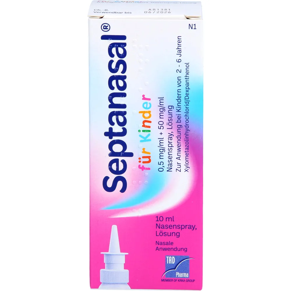 Septanasal für Kinder 0,5 mg/ml + 50 mg/ml Nasens. 10 ml
