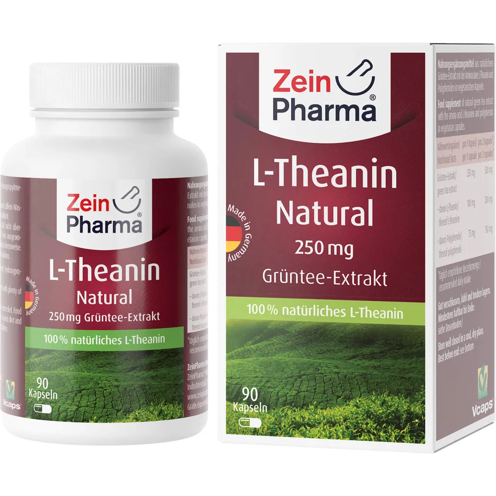 L-Theanin Natural 250 mg Kapseln ZeinPharma 90 St