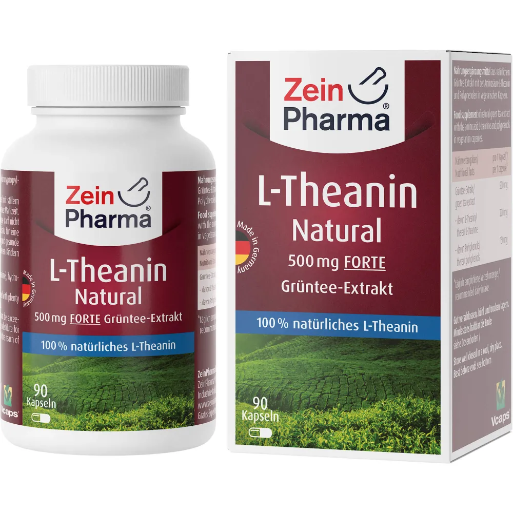 L-Theanin Natural Forte 500 mg Kapseln ZeinPharma 90 St