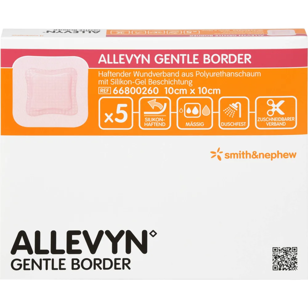 Allevyn Gentle Border 10x10 cm Schaumverb. 5 St