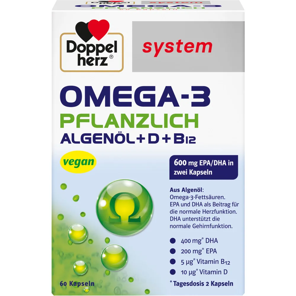 Doppelherz Omega-3 pflanzlich system Kapseln 60 St