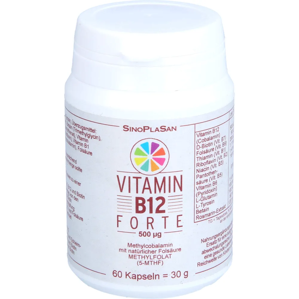 Vitamin B12 Forte 500 µg Methylcobalamin Kapseln 60 St