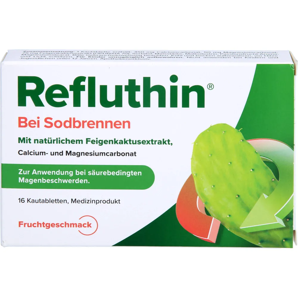 Refluthin bei Sodbrennen Kautabletten Frucht 16 St