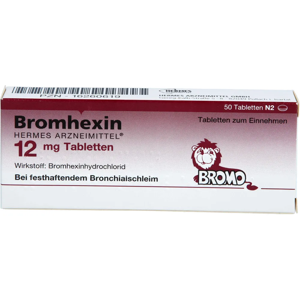 Bromhexin Hermes Arzneimittel 12 mg Tabletten 50 St