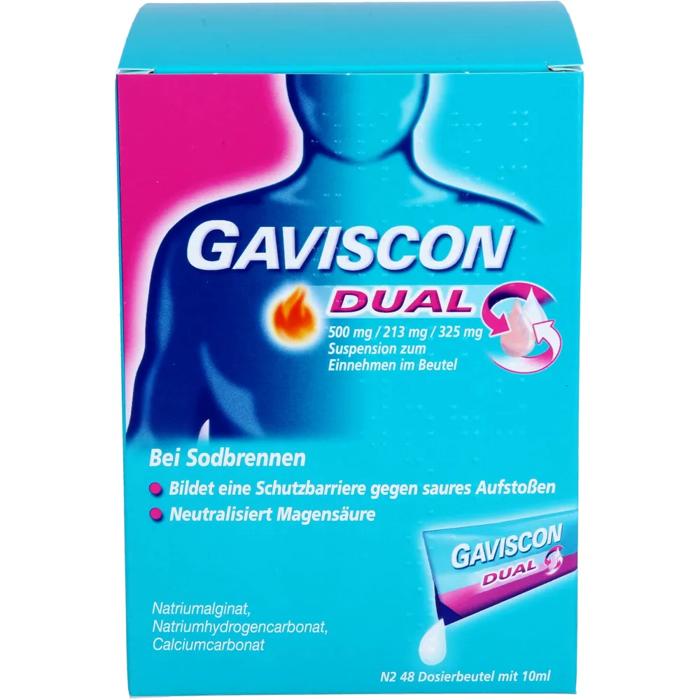 Gaviscon Dual 500mg/213mg/325mg Susp.z.Einn.Btl. 480 ml