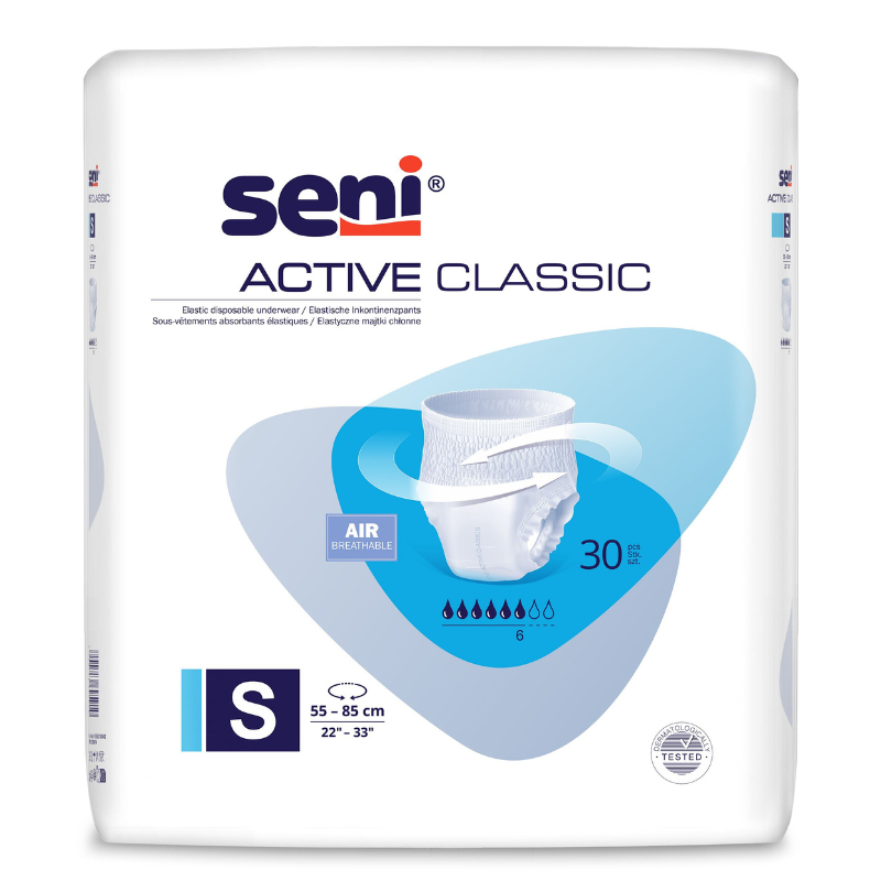 Chilot elastic absorbant Active Classic, Small, Seni | 30 bucati