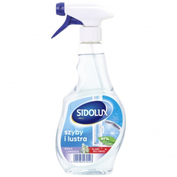 Solutie curatare geamuri Anti-aburire Lavanda Sidolux Crystal, Lakma | 500 ml