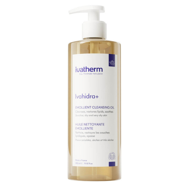 Ulei de Curatare Emolient pentru piele uscata si foarte uscata Ivahidra+, Ivatherm | 400 ml