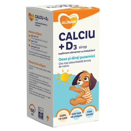 Alinan calciu+d3 sirop 150ml