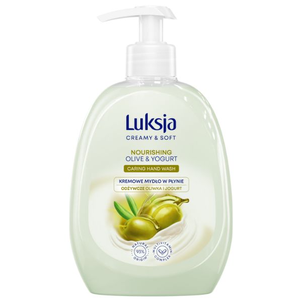 Sapun lichid CREAMY & SOFT cu pompita Nourishing, Luksja | 500 ml