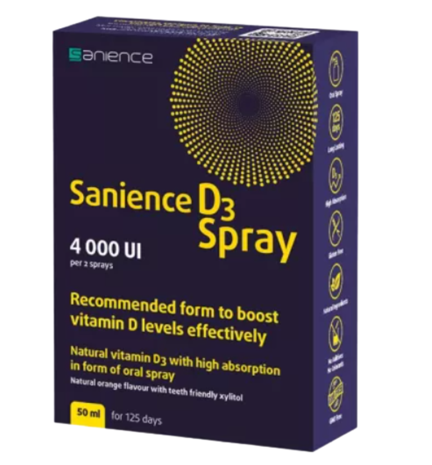 Spray cu Vitamina D3 4000UI, Sanience | 50 ml spray oral