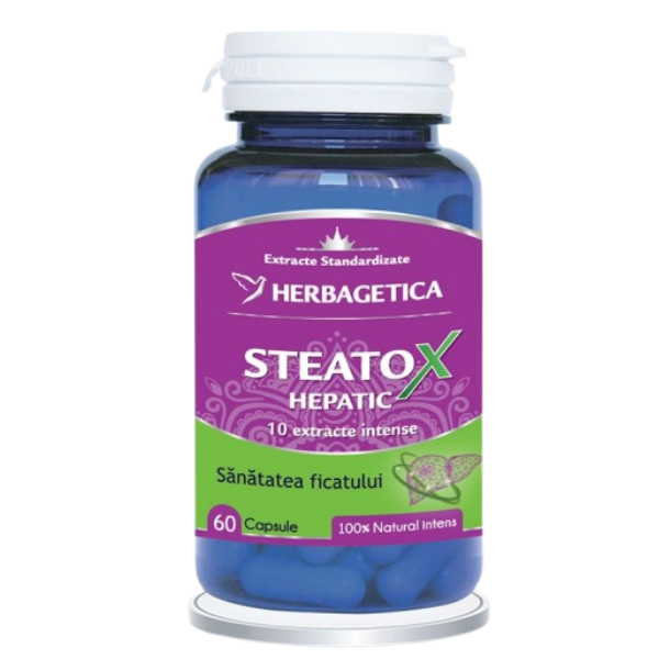 Steatox Hepatic, Herbagetica | 60 capsule