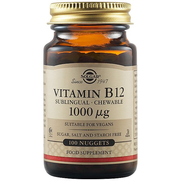 Vitamina B12, 1000 mcg, Solgar | 100 tablete