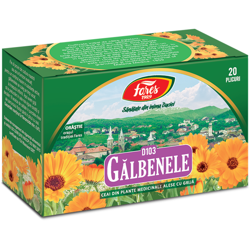 Galbenele, D103, ceai la plic, Fares | 20 plicuri