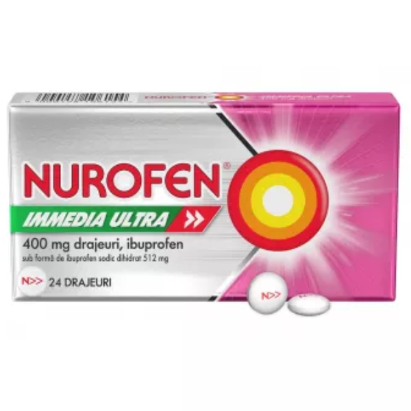 Nurofen Immedia Ultra 400 mg, Reckitt Benckiser | 24 drajeuri