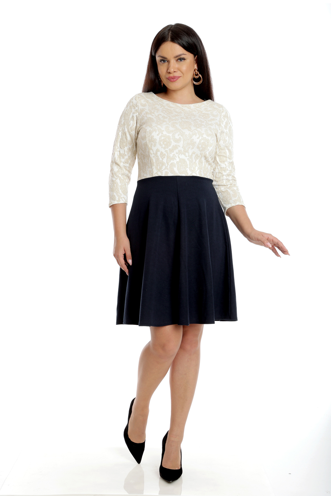 Rochie clos CI22083 ivoire/bleumarin, Cesy | marimea L
