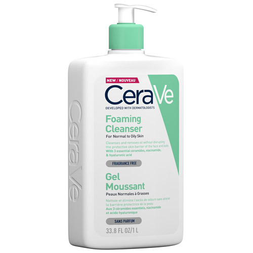 Gel de curatare spumant pentru ten normal - gras, CeraVe | 1000 ml
