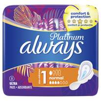 Absorbante Always Platinum Normal mar.1, P&G | 8 bucati