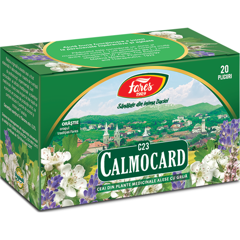 Calmocard, C23, ceai la plic, Fares | 20 plicuri