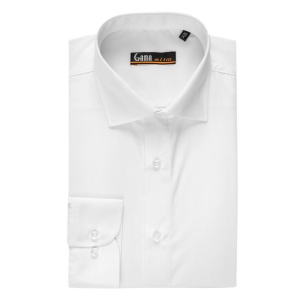 Camasa barbati 9565(1400) Slim Fit, alb uni, Gama | marimea 37/38