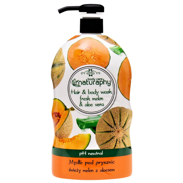 Sampon si gel de dus cu Pepene galben si extract de Aloe Vera Naturaphy, Blux | 1L