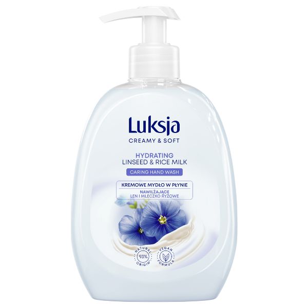 Sapun lichid CREAMY & SOFT cu pompita Hydrating, Luksja | 500 ml