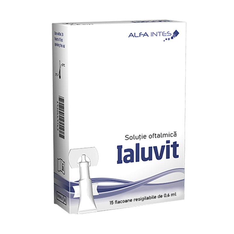 Solutie oftalmica Ialuvit, Alfa Intes | 15 x 0,6 ml