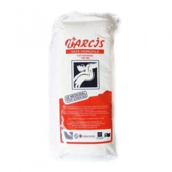 Vata bumbac 100%  cu capison, Narcis | 80 g